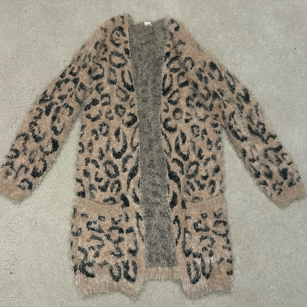 Cheetah Cardigan with Pockets